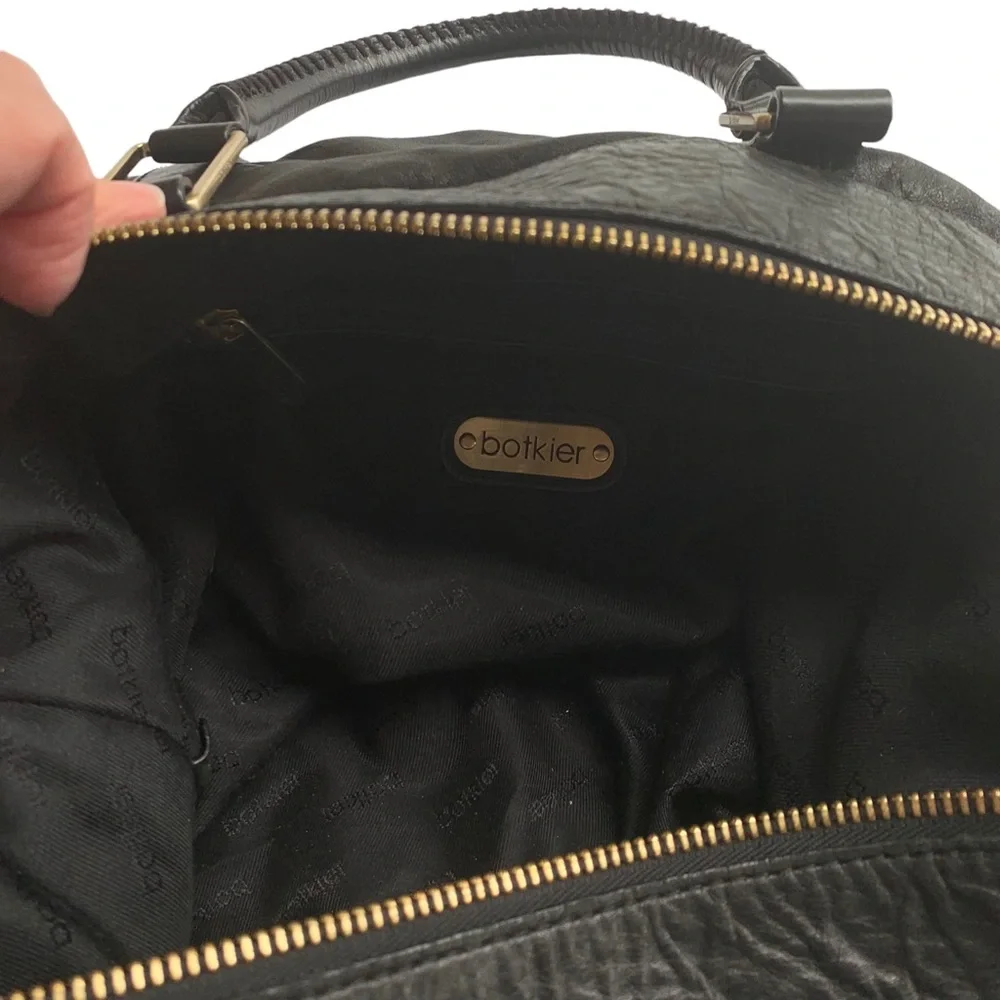 Botkier Black Leather Sasha Duffel Handbag